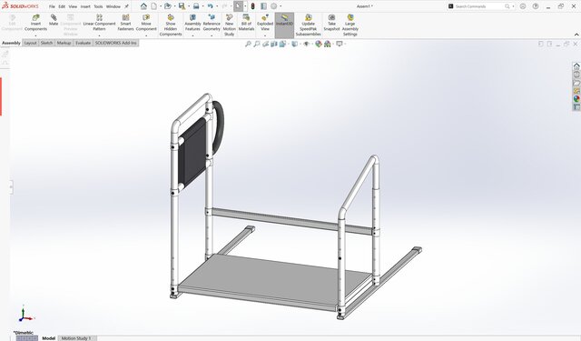3D model of Assistive Bedside Transfer Platform – Complete Product Design & Development