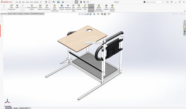 3D model of Assistive Bedside Transfer Platform – Complete Product Design & Development