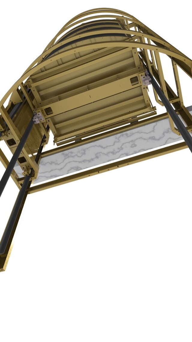 3D model of Semi-Circular Shaft Elevator