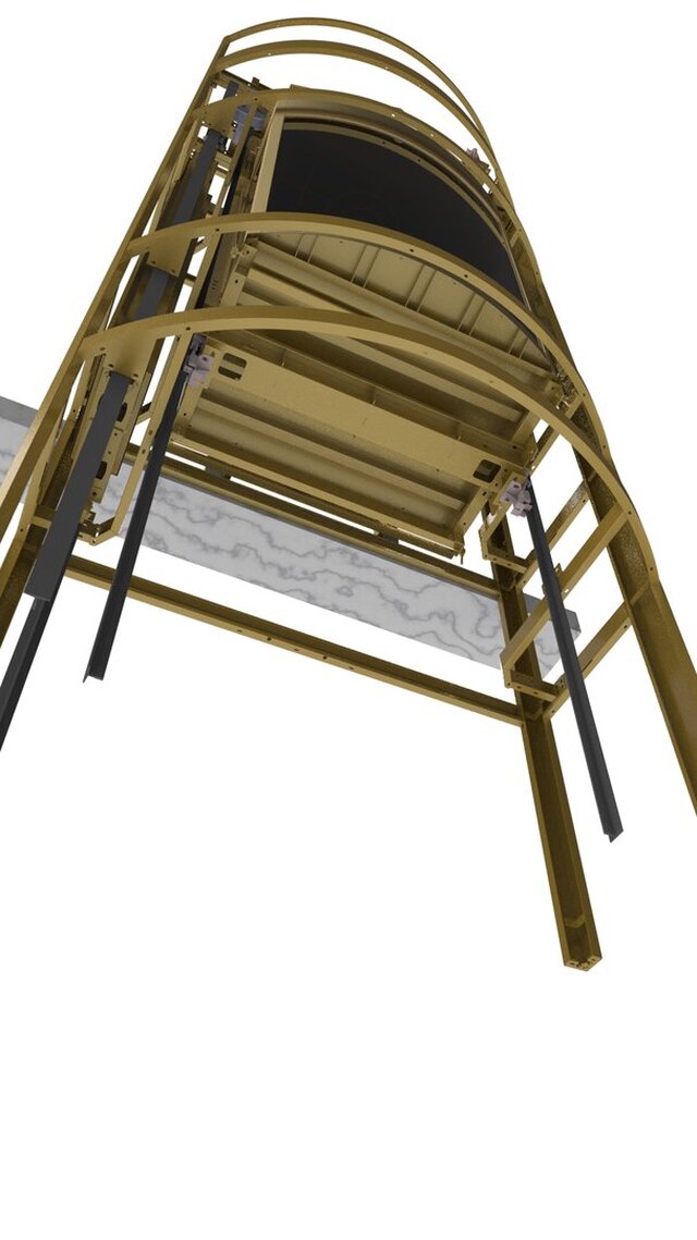 3D model of Semi-Circular Shaft Elevator