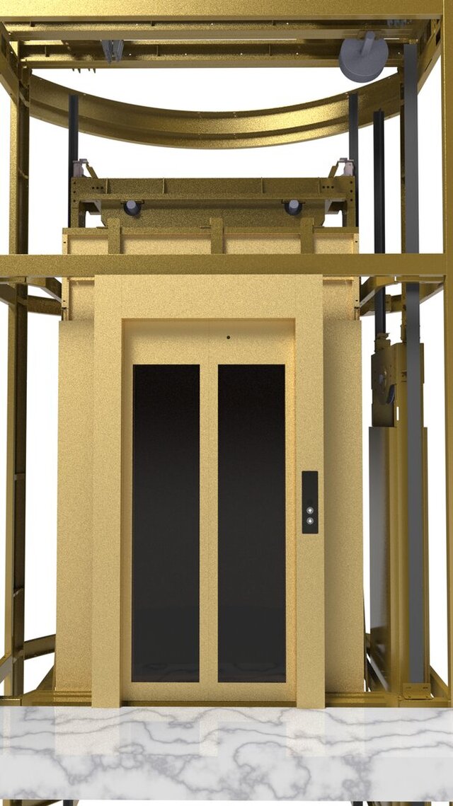 3D model of Semi-Circular Shaft Elevator