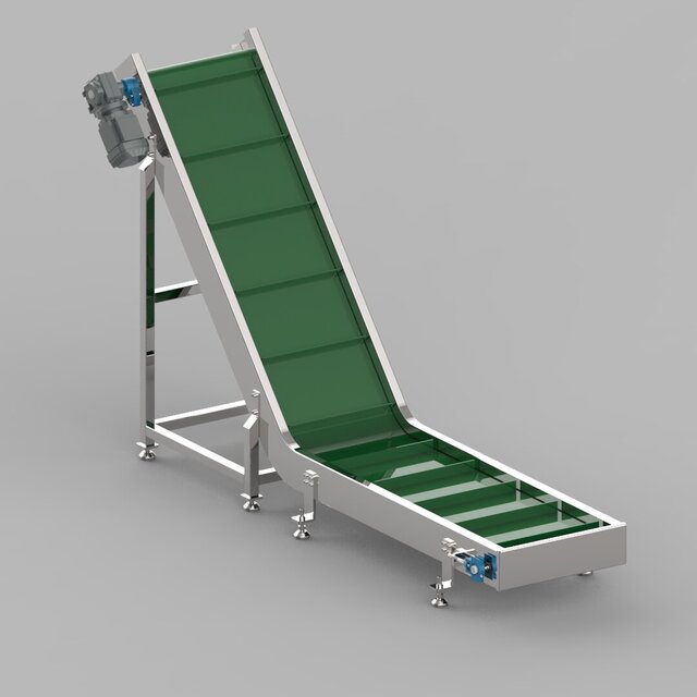 Inclined PVC with Cleat Conveyor
