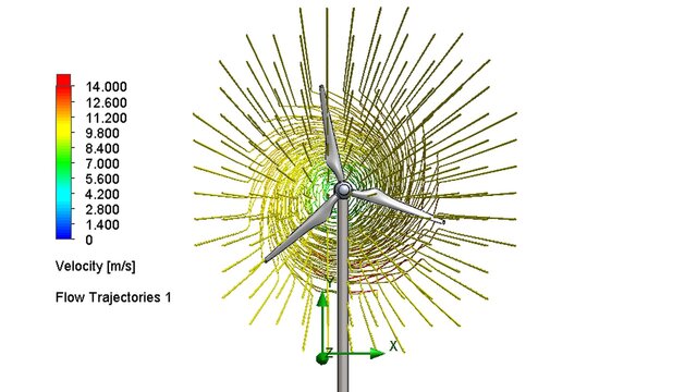 3-Bladed Horizontal-Axis Wind Turbine (HAWT) Rotor & Aerodynamic CFD – image 2 of 5