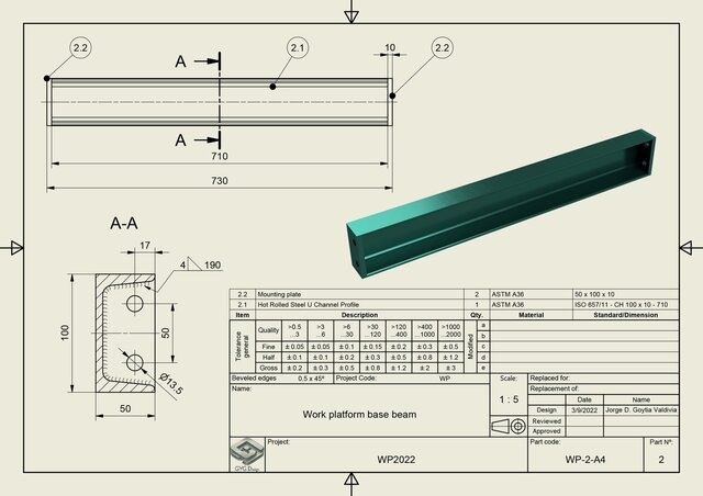 3D model of Work platform