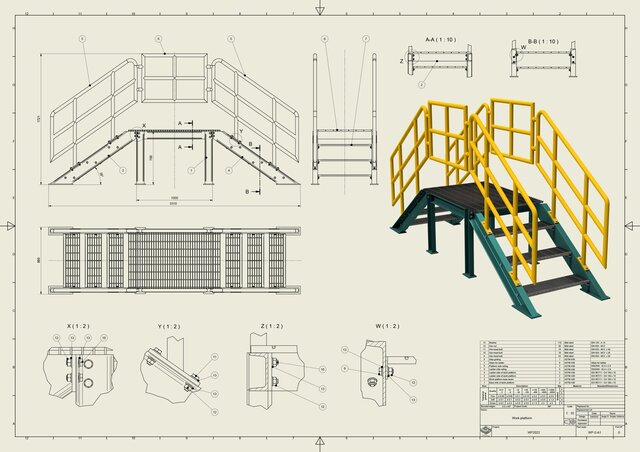 3D model of Work platform