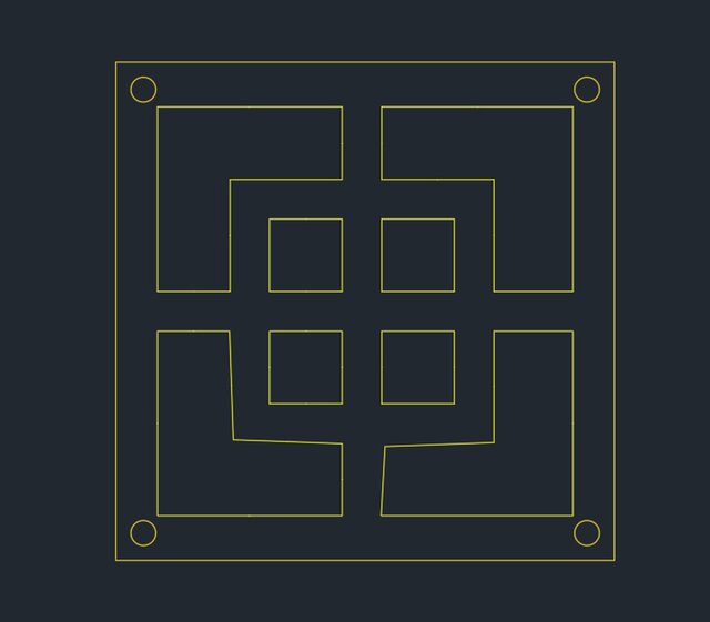 Decorative Panel - 400x400mm Nested Laser Cut Design