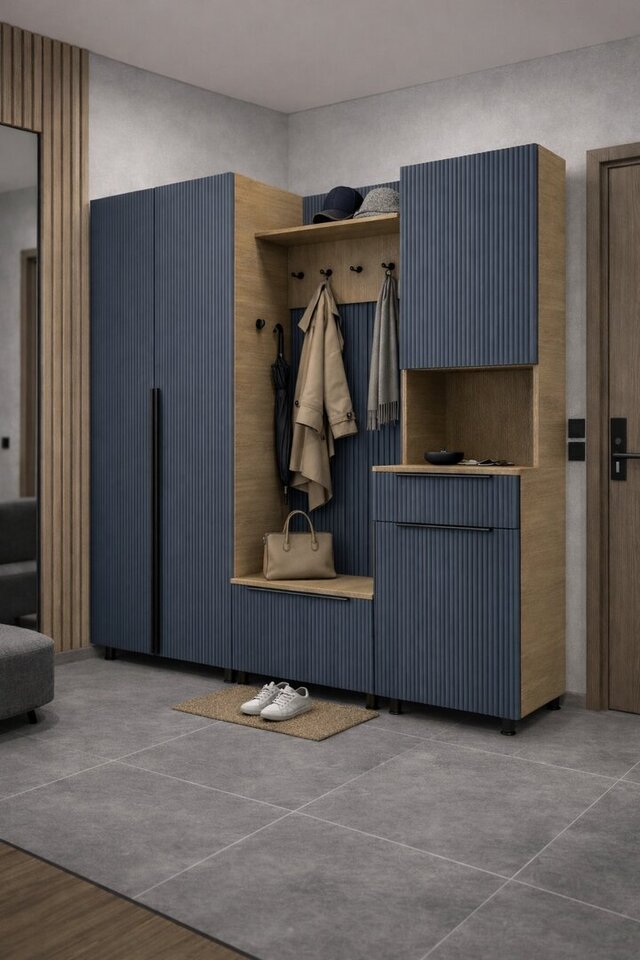 Modern Hallway Wardrobe Design – SolidWorks