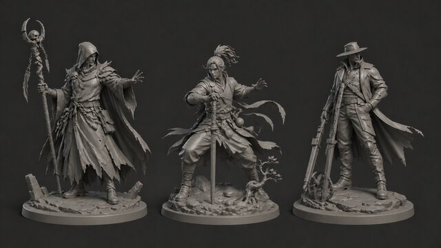3D model of Stylized 3D Print Ready Characters