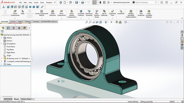 3D model of bearing housing