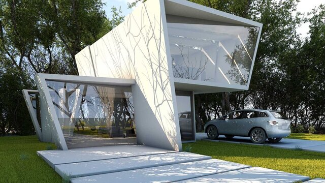 3D model of White Line Villa
