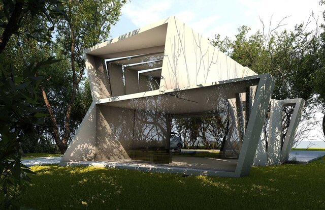 3D model of White Line Villa
