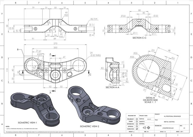3D model to 2D Manufacturing Drawing