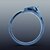 Sculpted Bypass Dolphin Ring in Vibrant Blue Gold Metal