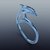 Sculpted Bypass Dolphin Ring in Vibrant Blue Gold Metal