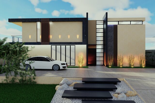 Modern Villa Exterior | Architectural 3D Visualization – image 6 of 7