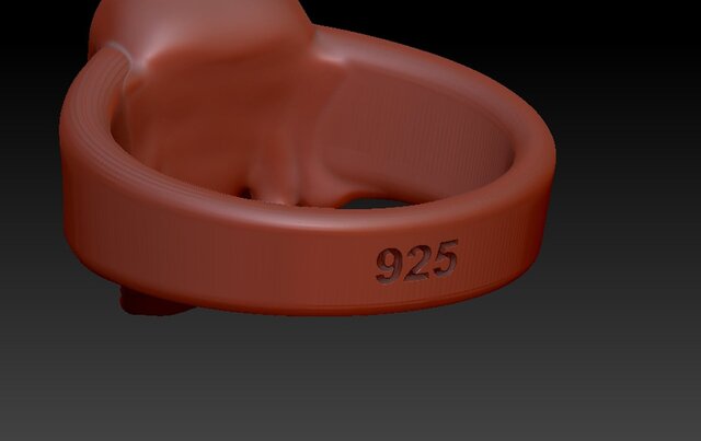 3D model of Skull Ring