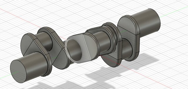 3D model of V6 Engine — Assembly in Motion - Crankshaft