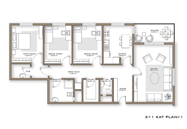 COLORED FLOOR PLAN