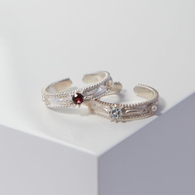 Silver wave ring
