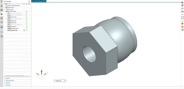 3D model of 17. Spherical Shock Bushing & Misalignment Mount