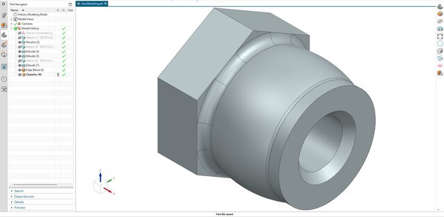 3D model of 17. Spherical Shock Bushing & Misalignment Mount