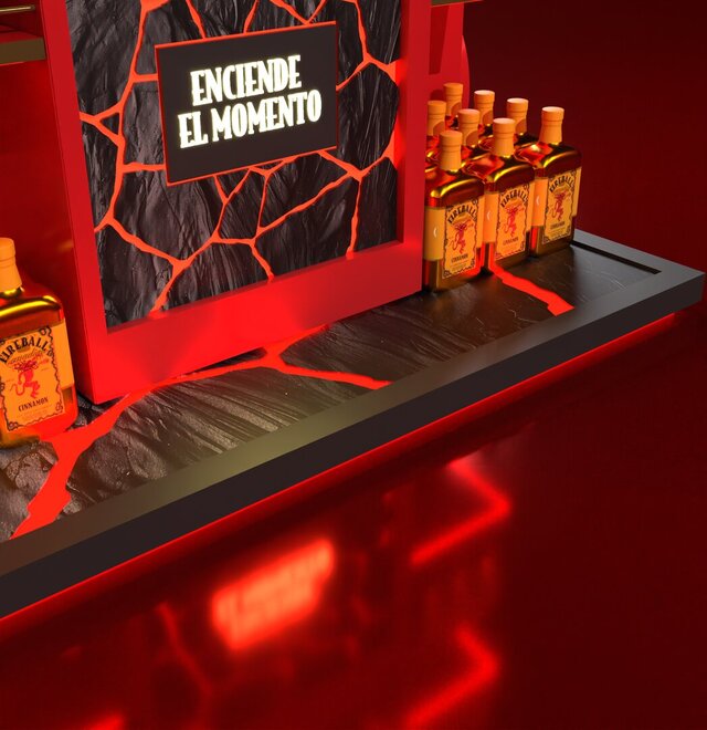 3D model of Fireball Retail In-Store Display (Island)