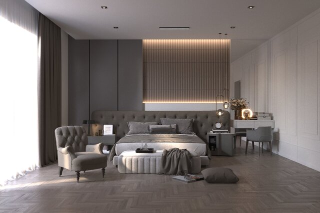 Modern Living Room TV Feature Wall & Custom Millwork Design – image 1 of 2