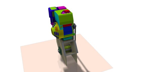3D model of wood chipper machine design