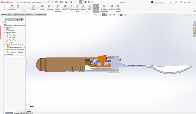 3D model of Snap-On Interchangeable Kitchen Utensil Handle | Mechanical Product Design & CAD Engineering