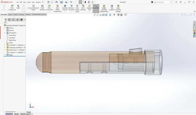 3D model of Snap-On Interchangeable Kitchen Utensil Handle | Mechanical Product Design & CAD Engineering