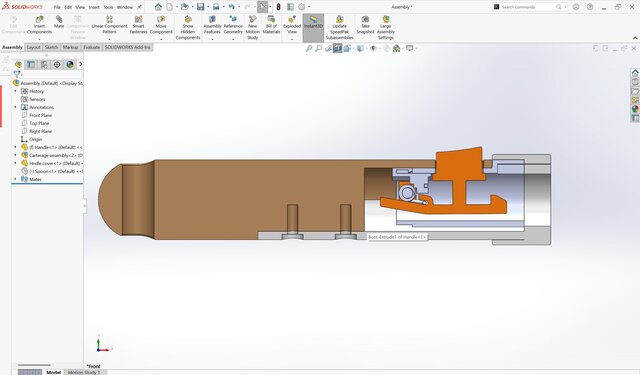 3D model of Snap-On Interchangeable Kitchen Utensil Handle | Mechanical Product Design & CAD Engineering
