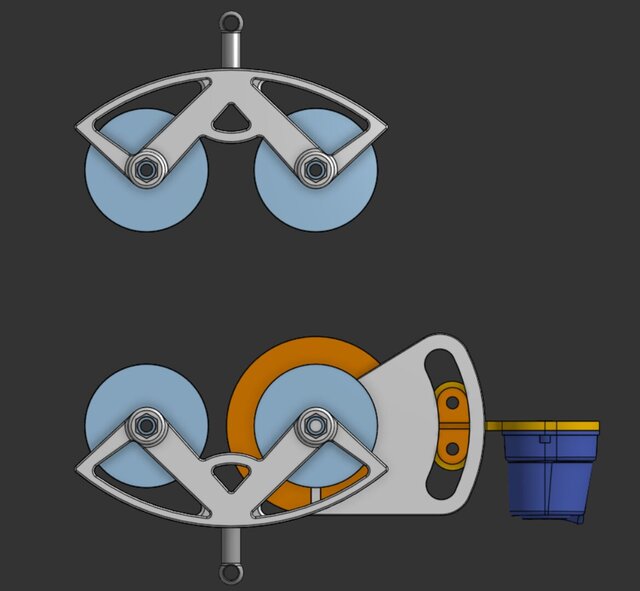 3D model of Catamaran mainsheet system