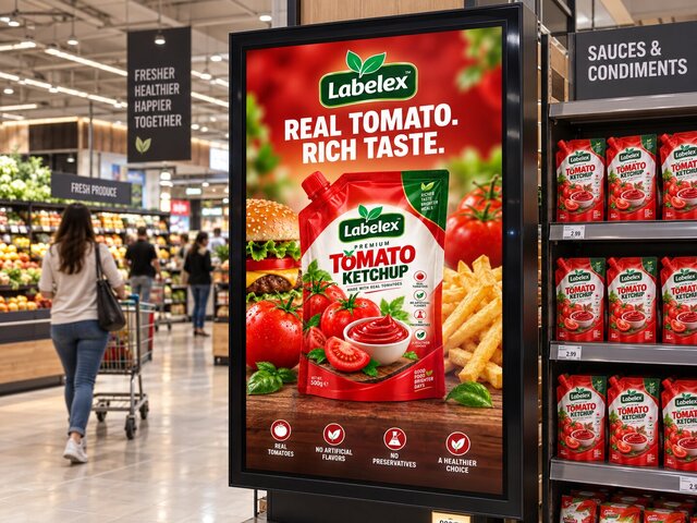 Labelex Premium Tomato Ketchup — Food Packaging & Brand Identity Design – image 7 of 17