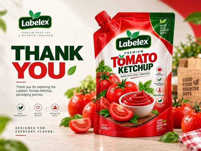 Labelex Premium Tomato Ketchup — Food Packaging & Brand Identity Design – image 5 of 17