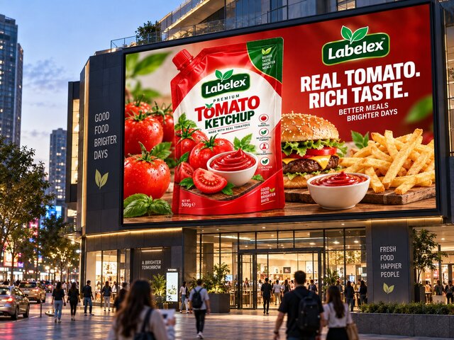 Labelex Premium Tomato Ketchup — Food Packaging & Brand Identity Design – image 14 of 17