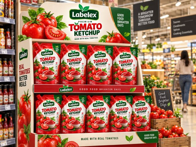 Labelex Premium Tomato Ketchup — Food Packaging & Brand Identity Design – image 8 of 17