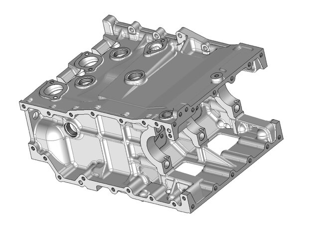 3D model of Engine Block Reverse Engineering and CAD Reconstruction
