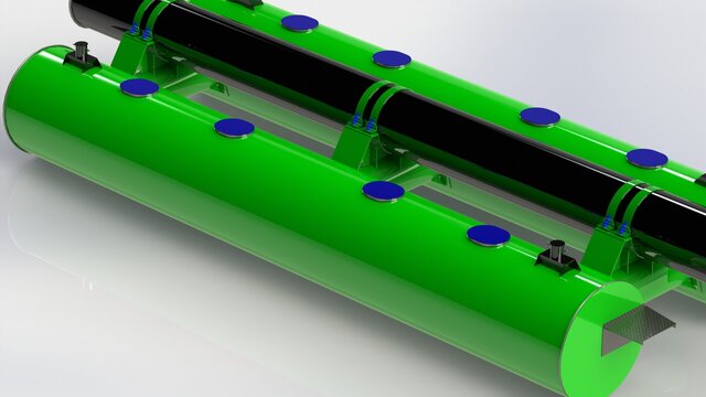 Marine Twin-Pontoon Pipe Support Assembly – image 10 of 12
