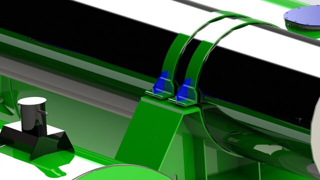 Marine Twin-Pontoon Pipe Support Assembly – image 2 of 12