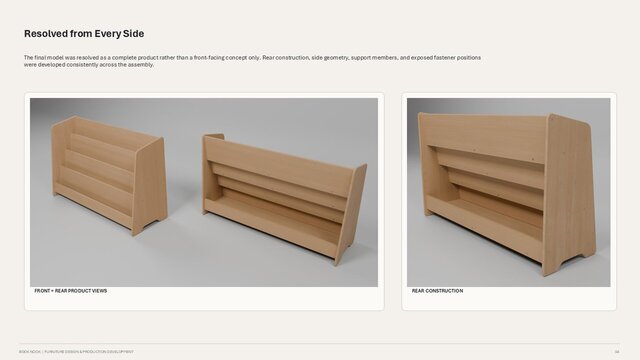 SolidWorks Furniture Design | Fabrication-Ready Book Display – image 4 of 6
