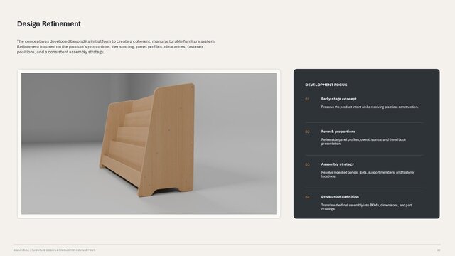 SolidWorks Furniture Design | Fabrication-Ready Book Display – image 2 of 6