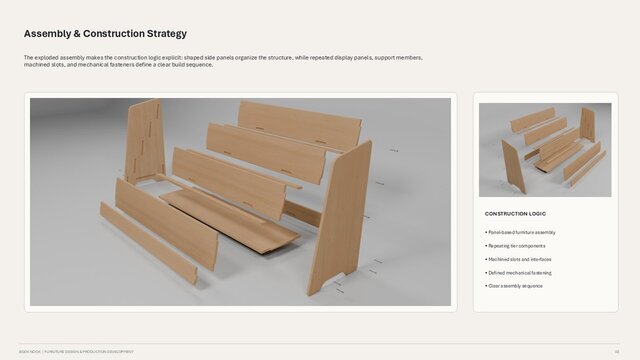 SolidWorks Furniture Design | Fabrication-Ready Book Display – image 3 of 6