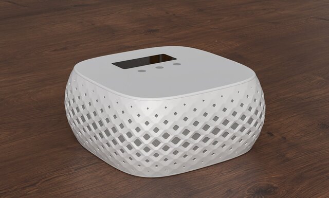 Hexagonal pattern on cylindrical surface