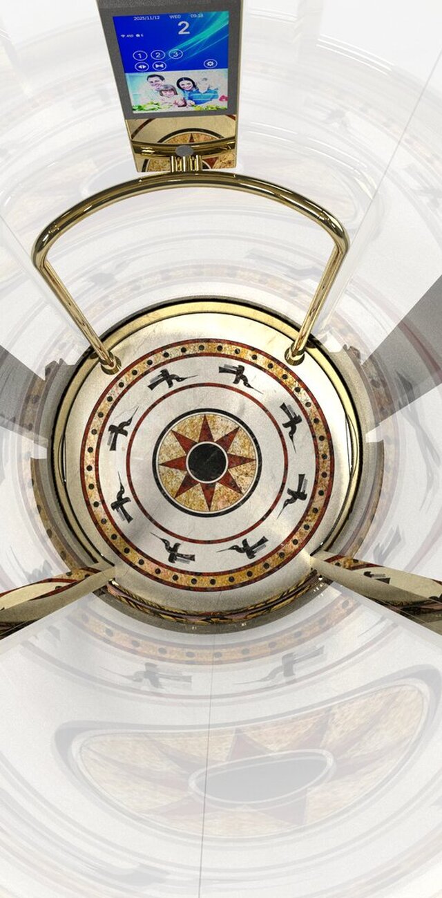 3D model of Elevator cabin design-The Golden Heritage Round - Dong Son Edition