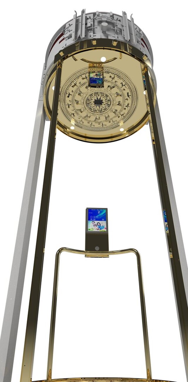 3D model of Elevator cabin design-The Golden Heritage Round - Dong Son Edition