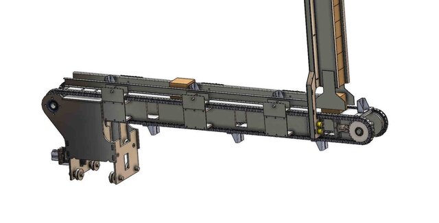 Automatic Pallet Block Nailing Machine with Self-Adjusting Spacing - Modular Line Integration Ready