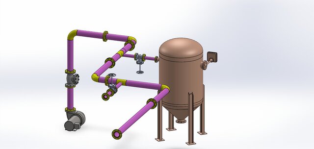 3D model of PIPELINE ROUTING