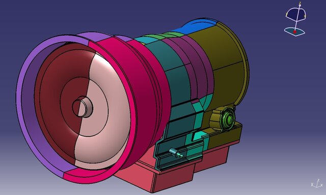 3D model of Ford C4 dual speed auto tranny 3D modelling
