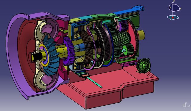 3D model of Ford C4 dual speed auto tranny 3D modelling