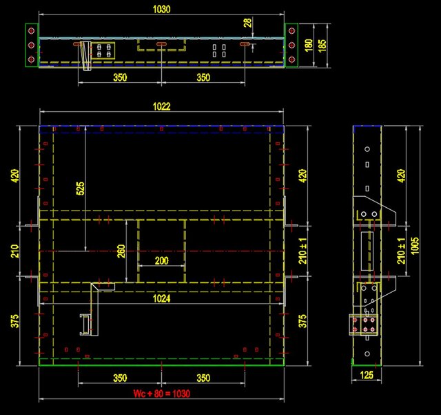 3D model of compact elevator with this door configuration